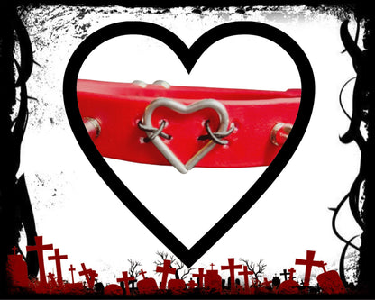 Crimsin Heart Spiked Choker